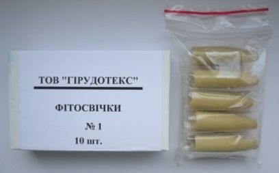 Свічки фіто №1 від геморою (10 шт)